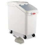 Rubbermaid Commercial Products ProSave 26.2 Gal. White Mobile Ingredient Bin with Casters thumbnail 3