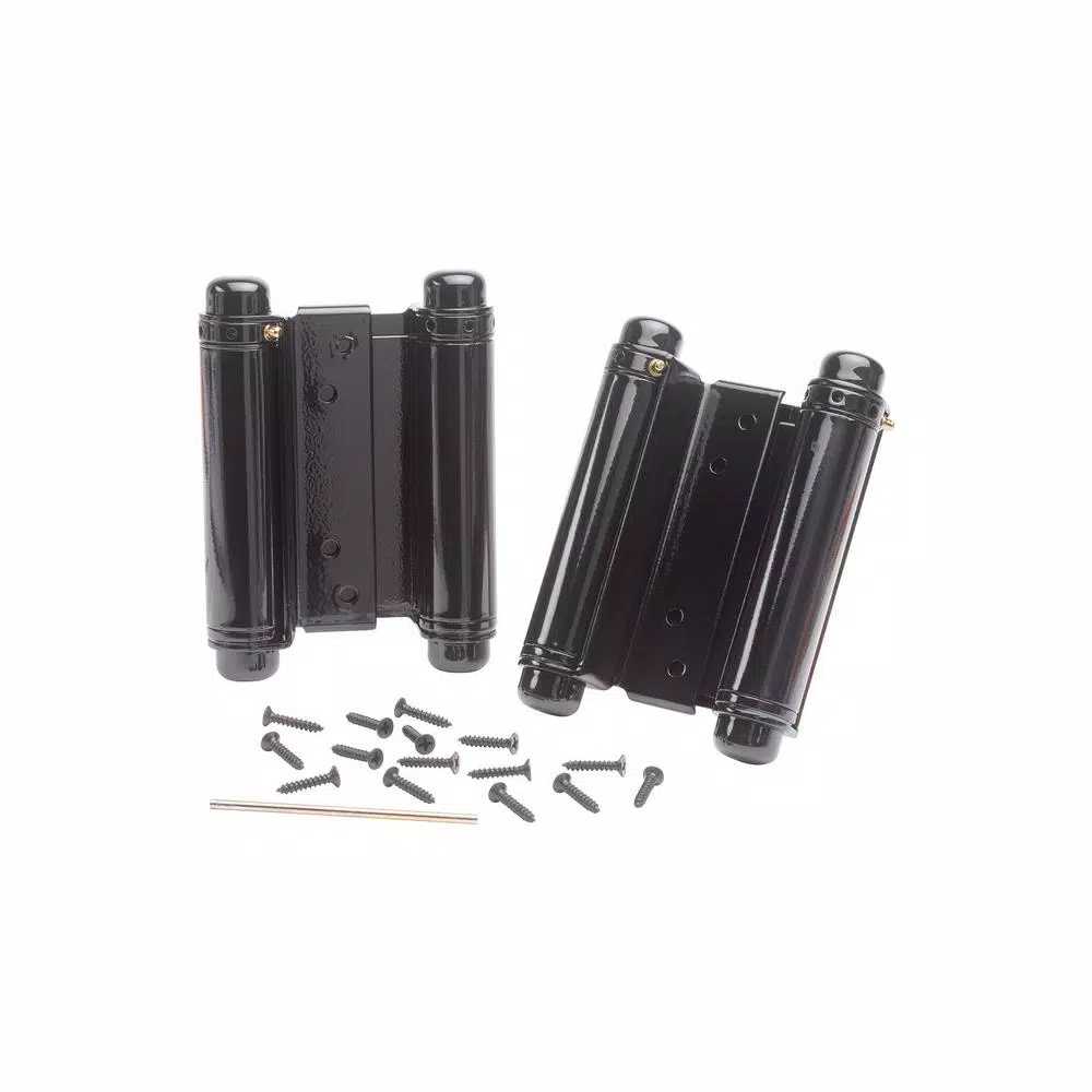 Taco Trans Atlantic 6 in. Double Acting Spring Hinge, Black (Set of 2)