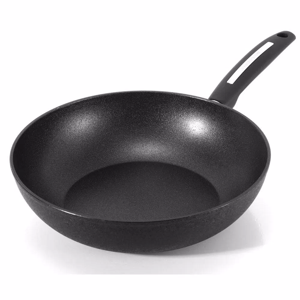 KOCH SYSTEME CS CS KOCHSYSTEME Munster 11 in. Black Forged Aluminum Nonstick Wok
