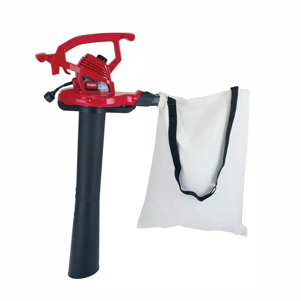Toro UltraPlus 12 Amp Electric Leaf Blower, Vacuum, and Mulcher - 250 MPH, 350 CFM