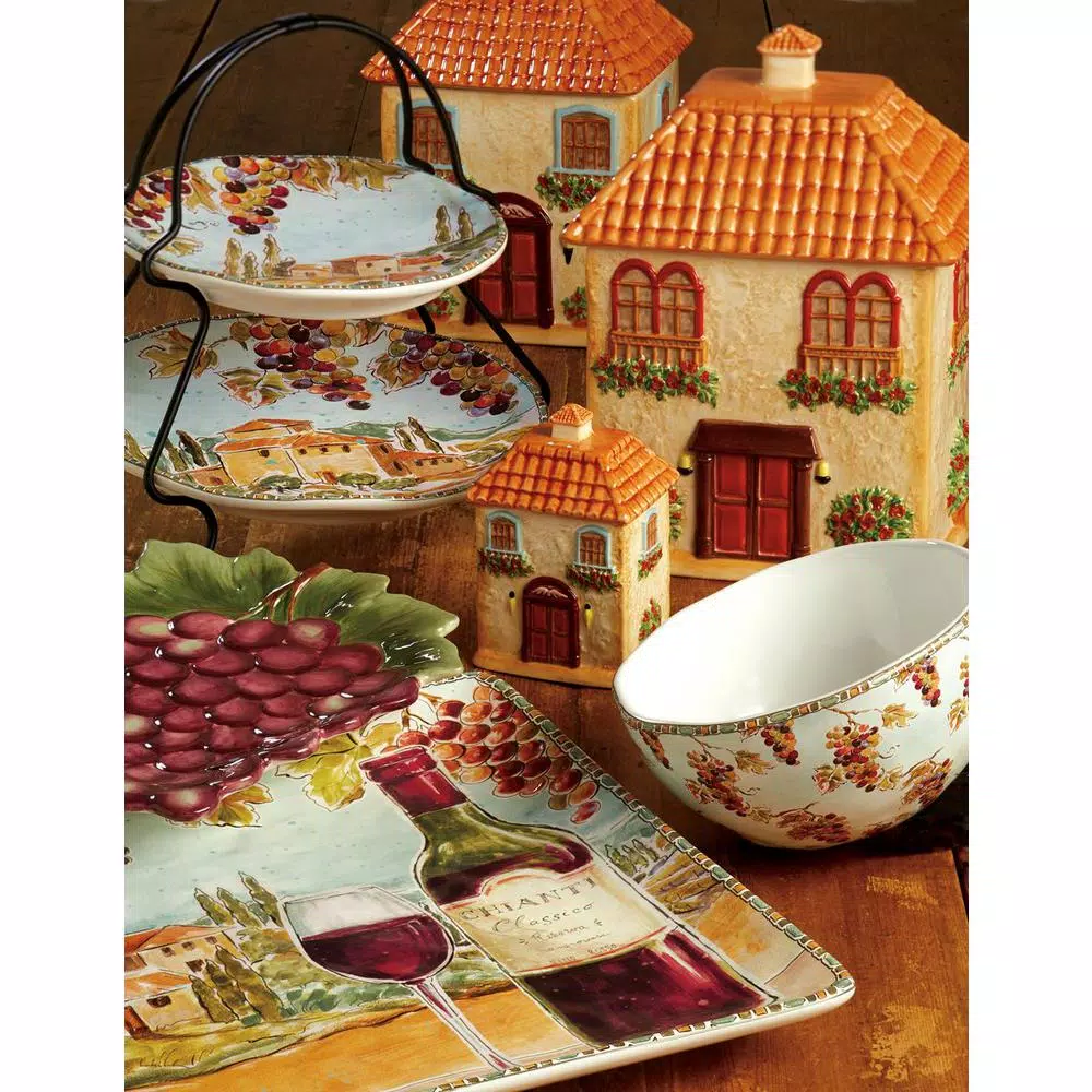 Certified International Tuscan Breeze 144 oz. Ceramic Serving Bowl, Multi-Colored