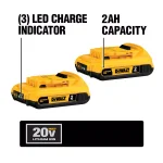 DEWALT 20V MAX ATOMIC Brushless 1/2 in. Compact Drill/Driver Kit with (2) 2.0Ah Batteries and Charger thumbnail 5