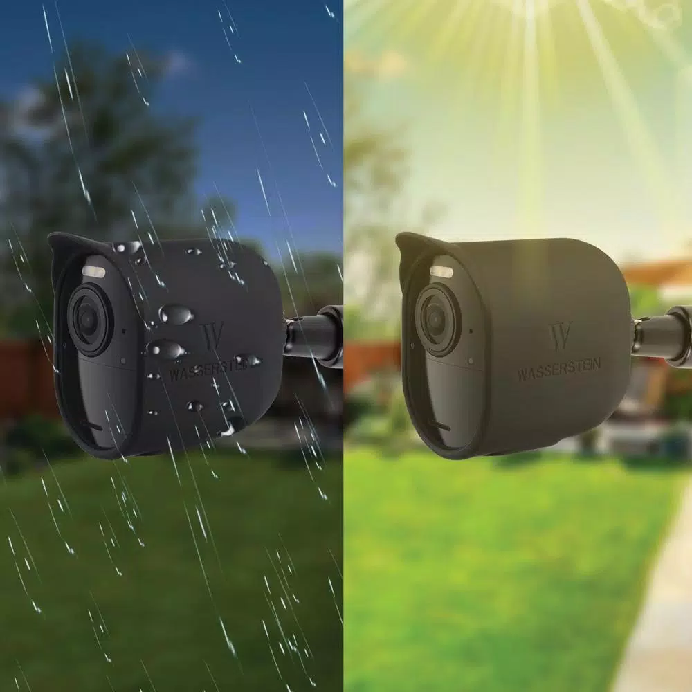 Wasserstein Protective Silicone Skins with Sunroof for Arlo Ultra, Black (3-Pack)