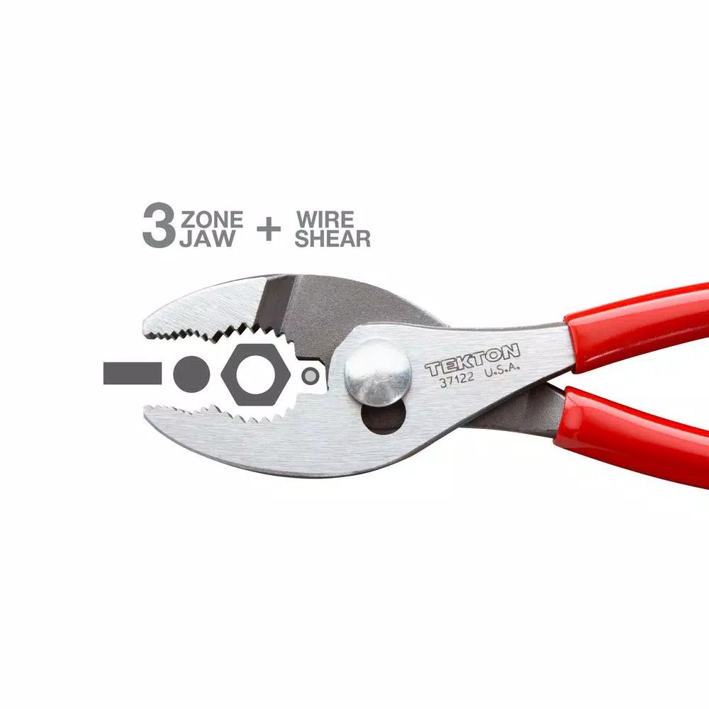 TEKTON 3-Piece Plier Set: Slip Joint, Long Nose, and Diagonal Cutting Pliers