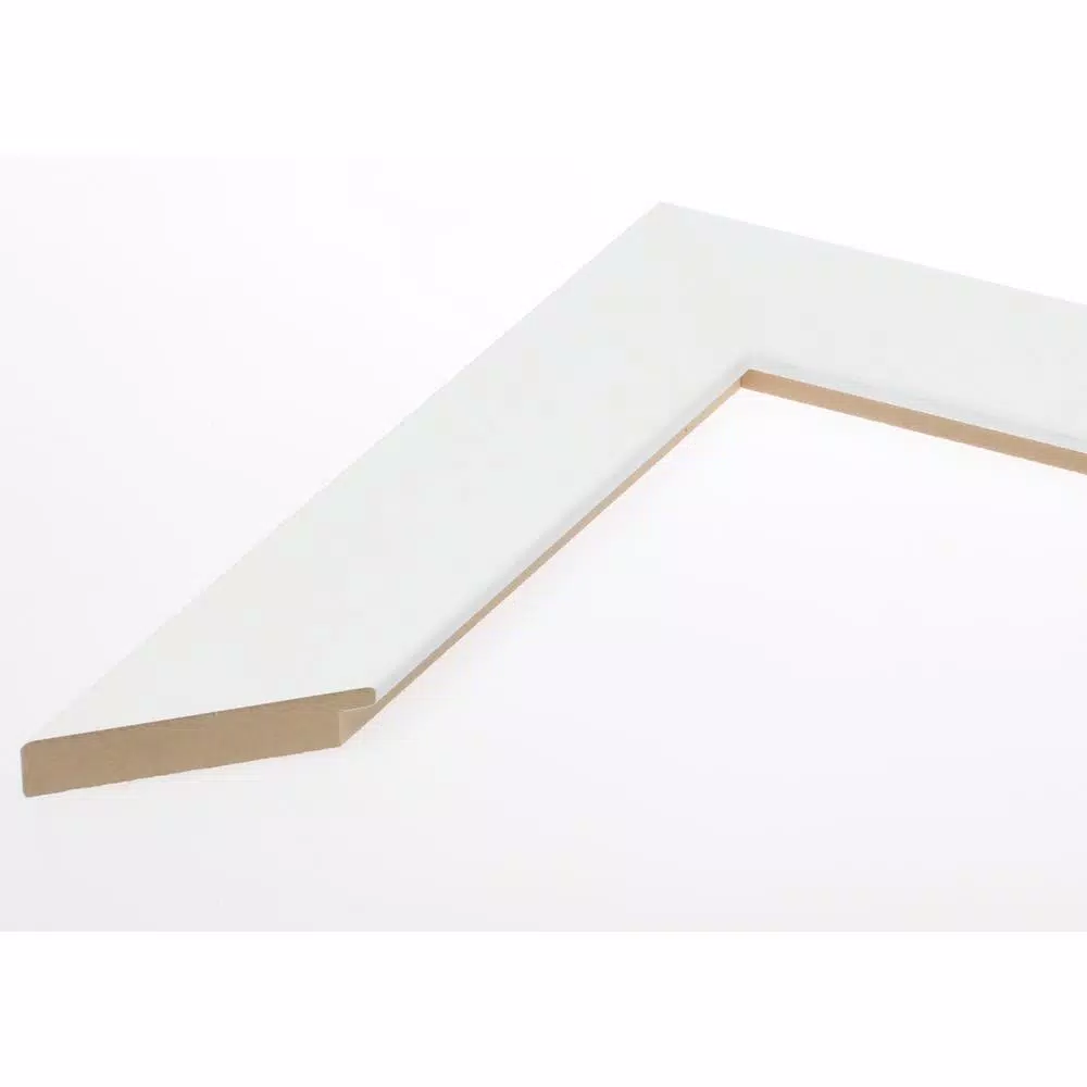BrandtWorks American Value Modern Matte White Composite Framed Mirror, 65.5 in. x 32 in.