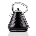 Ovente Cleo Collection 1.7L Electric Kettle, 1500W Stainless Steel Tea Kettle with Auto Shut-Off, Black thumbnail 1