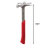 Milwaukee 22 oz. Milled Face Framing Hammer with Shockshield Grip and Hammer Loop thumbnail 3