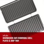 George Foreman Rapid Grill 80 sq. in. Electric Indoor Grill and Panini Press, Black thumbnail 3