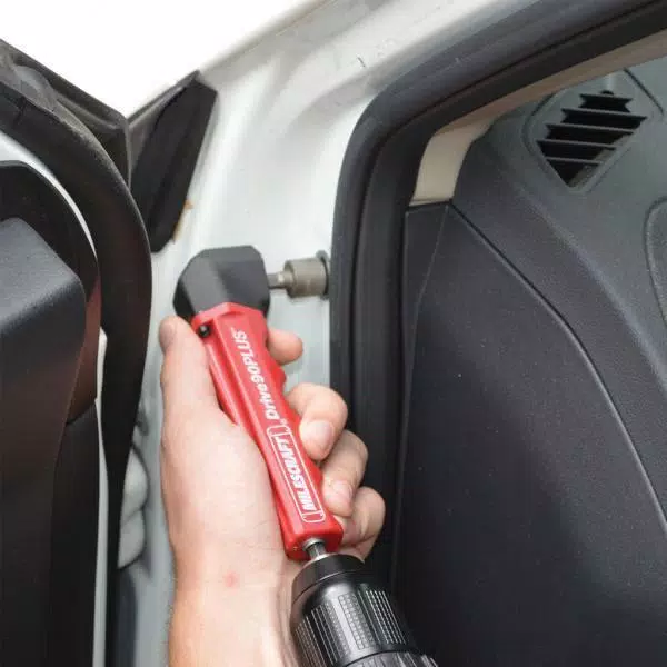 Milescraft Drive90PLUS Impact Ready Right Angle Drill Attachment with Magnetic 1/4 in. Hex Socket