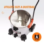 RIDGID 16 Gal. 6.5 Peak HP Stainless Steel Wet/Dry Shop Vac with 10 ft. Pro Hose and Locking Accessories thumbnail 6
