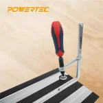 POWERTEC 7 in. Quick Screw Down Guide Rail Clamp with 2-3/8 in. Throat Depth (2-Pack) thumbnail 5