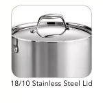Tramontina Gourmet 8 Qt. Tri-Ply Clad Stainless Steel Stock Pot with Lid thumbnail 4