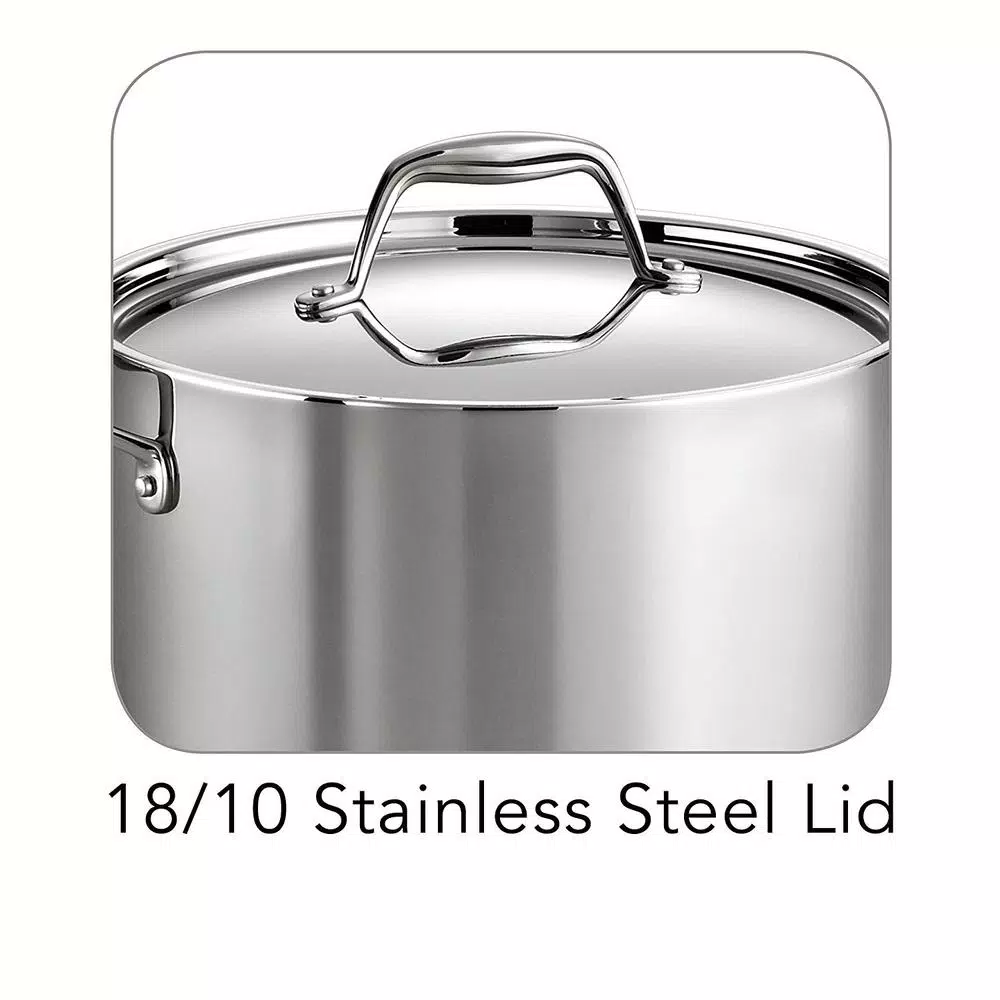 Tramontina Gourmet 8 Qt. Tri-Ply Clad Stainless Steel Stock Pot with Lid