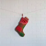 VHC Brands Tristan 15 in. Traditional Christmas Stocking - Cherry Red & Shamrock Green Plaid thumbnail 2