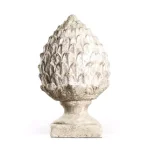 Zentique Artichoke Terracotta Statuette with Distressed Oatmeal Finish thumbnail 1
