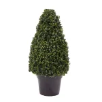 Pure Garden 36 in. Artificial Boxwood Tower Style Topiary with Pot thumbnail 1