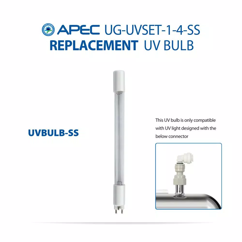APEC Water Systems APEC Stainless Steel UV Ultra Violet Sterilizer Water Filter Cartridge Kit