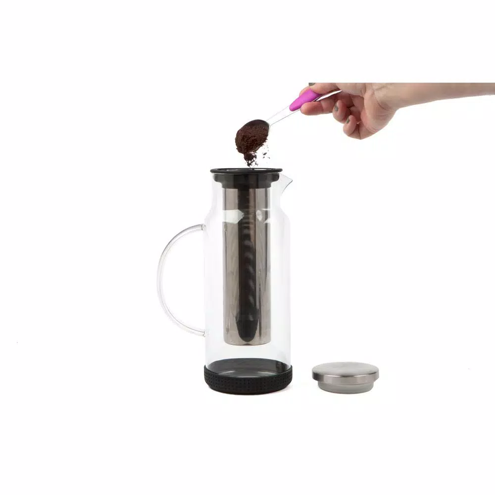 Manna 4-in-1 5-Cup Cold Brew Coffee Pitcher, 47 fl. oz., Onyx Black