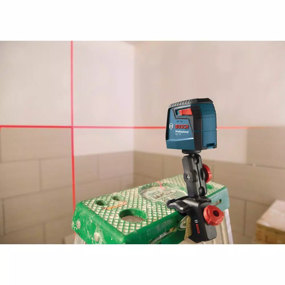 Bosch GLL30-RT Factory Reconditioned Self-Leveling Cross-Line Laser Level Kit, 30 ft.