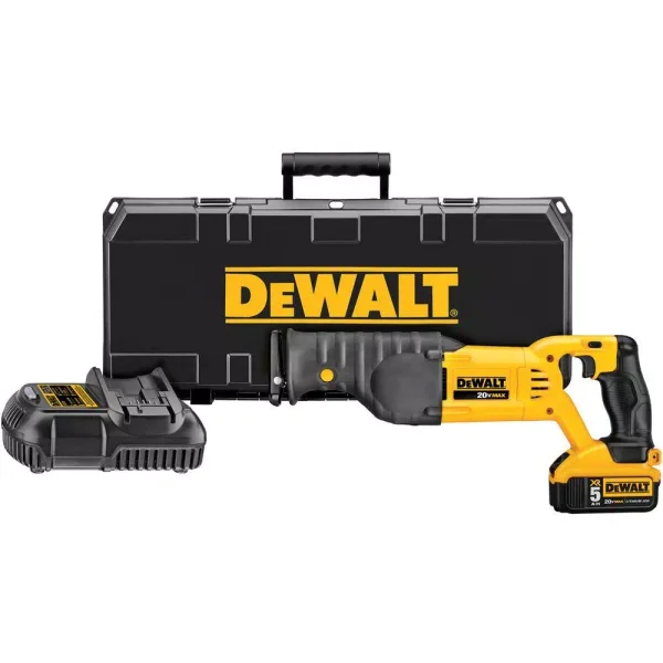 DEWALT 20V MAX Cordless Reciprocating Saw Kit with 5.0 Ah Battery and Charger