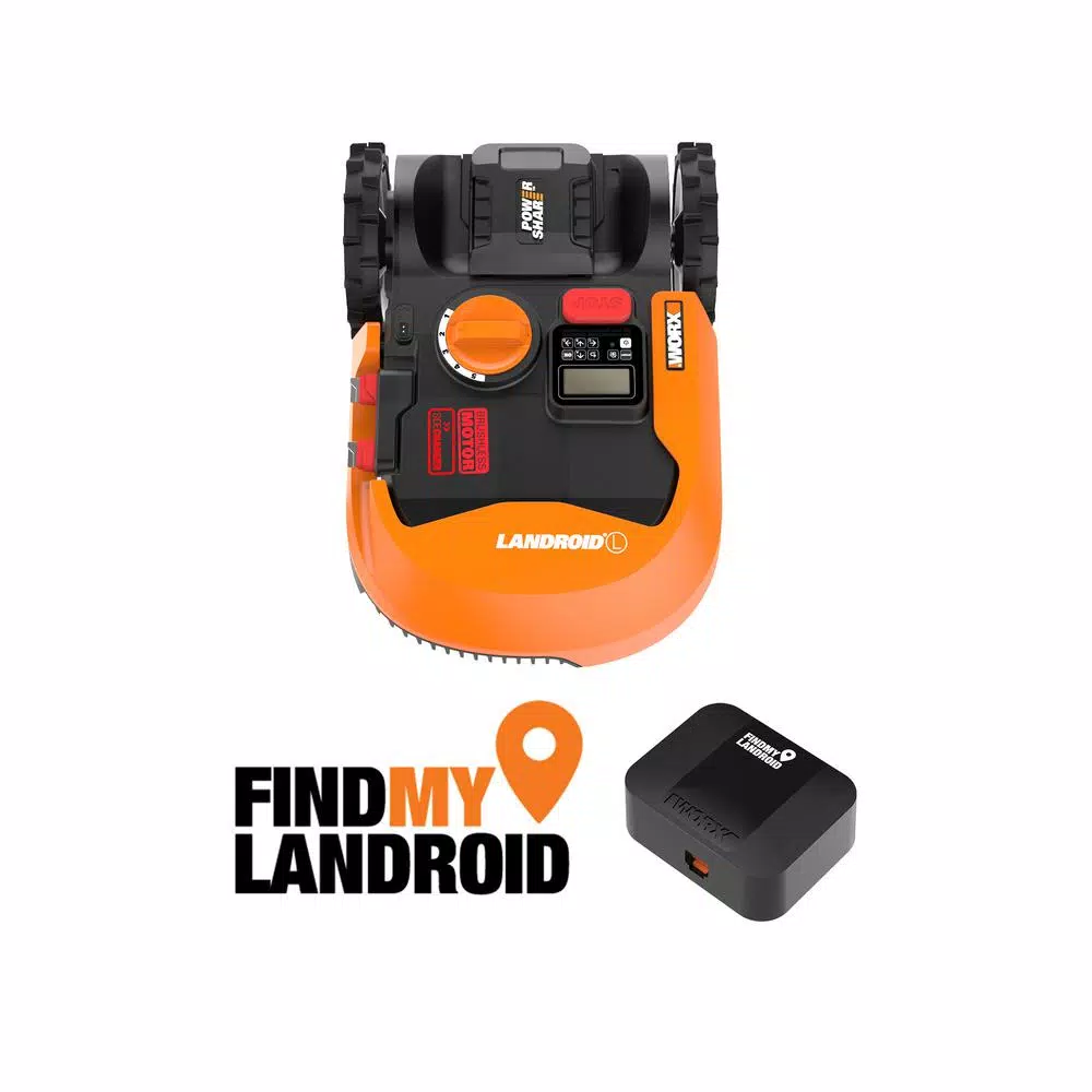 Worx Landroid 20V Robotic Lawn Mower with GPS Module, Brushless Motors & WiFi App, Cuts up to 1/2 Acre