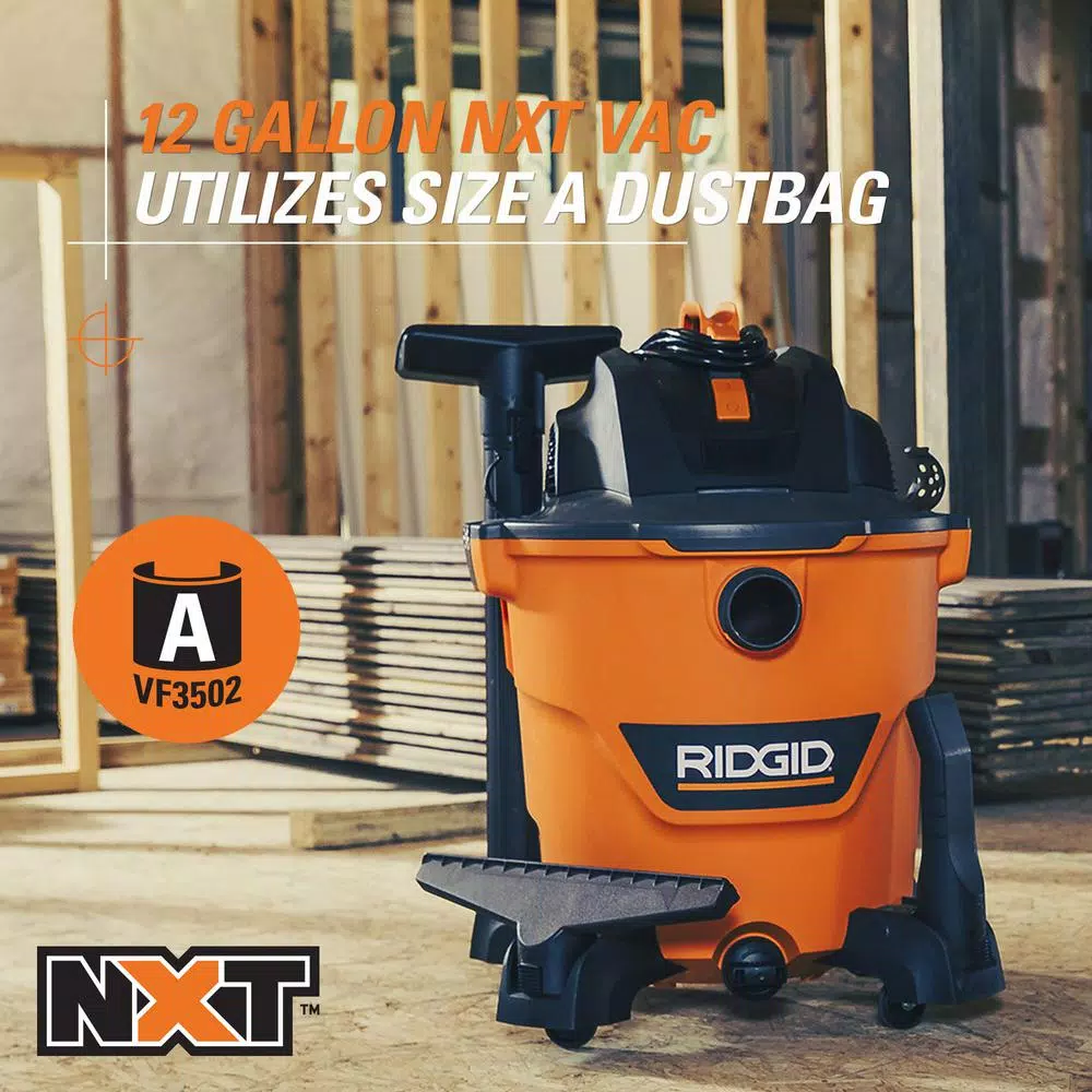 RIDGID 12 Gal. NXT 5.0 Peak HP Wet/Dry Shop Vacuum with 2.5 in. Locking Accessories