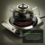 Ovente 1000W Single Hot Plate Electric Infrared Glass Cooktop Burner, 7 in., Silver thumbnail 8