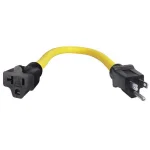 Hilti 15 Amp to 20 Amp NEMA Adapter, Yellow Rubber Construction thumbnail 1