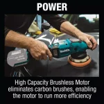 Makita 18V LXT Brushless Cordless 5 in./6 in. Dual Action Random Orbit Polisher (Tool Only) thumbnail 8