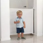 Perma Child Safety Extra Tall & Extra Wide Outdoor Retractable Gate, 41 in. H x 71 in. W, White thumbnail 6