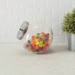 Home Basics 91 oz. Large Glass Candy Jar with Metal Lid - 2.7 L Clear Kitchen Canister thumbnail 1