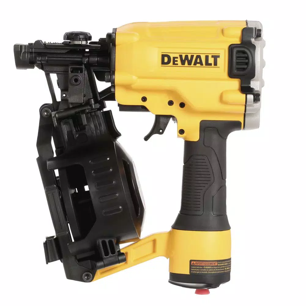 DEWALT 15-Degree Pneumatic Coil Roofing Nailer with 7,200-Pack Galvanized Steel Nails