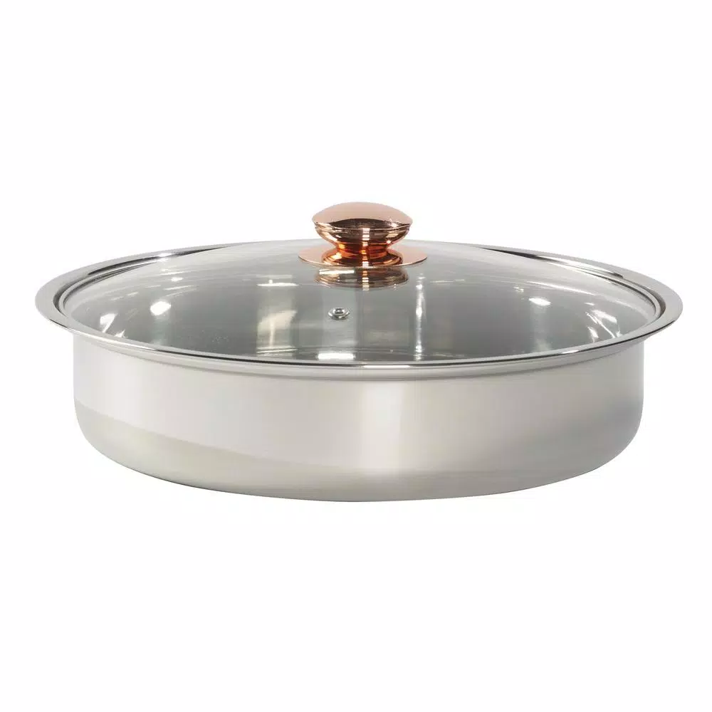 Unbranded Celebrations 4 Qt. Stainless Steel Round Chafing Dish, 8-Piece Set