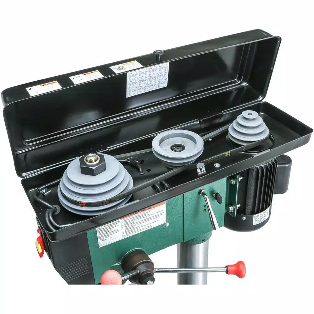 Grizzly Industrial 17 in. 12-Speed Floor Drill Press with 1.5 HP Motor and 4.75 in. Spindle Travel