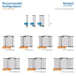 Perma Child Safety 12 in. W x 30 in. H Black Baby Gate Extension Panel for Standard Height Gates thumbnail 2