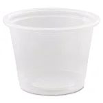 DART Conex 1 oz. Clear Polypropylene Portion Containers, 2500 Count Case thumbnail 1