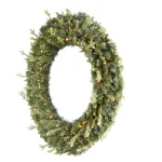Home Accents Holiday 48 in. Jackson Noble Fir Artificial Wreath with 200 Warm White LED Micro Dot Lights thumbnail 3