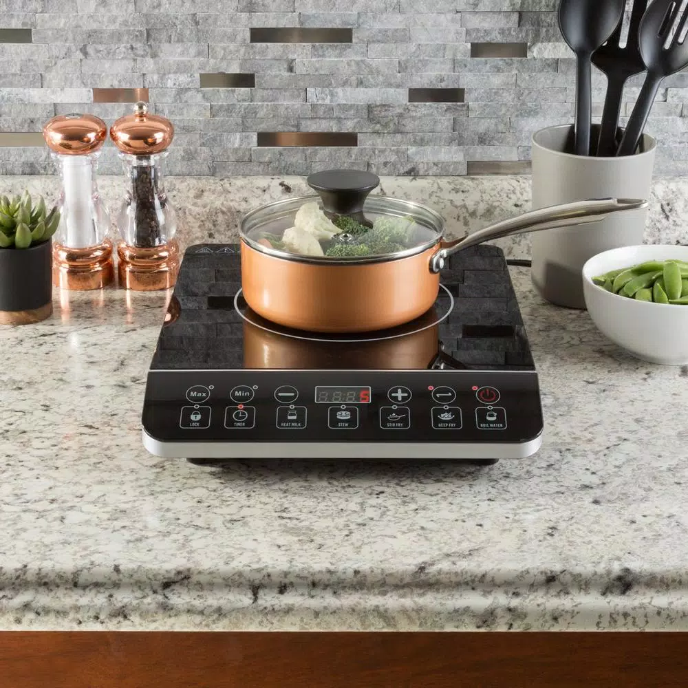 Unbranded Weymouth Home Portable Induction Cooktop, 1800W Single Burner Electric Hot Plate with Digital Controls