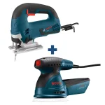 Bosch 6.5 Amp Corded Variable Speed Jig Saw & 2.5 Amp Random Orbital Sander Kit with Carrying Case thumbnail 1