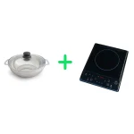 SPT 1300W Single Burner Induction Cooktop with 3.5L Stainless Steel Pot and Glass Lid, Black thumbnail 1