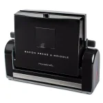 HomeCraft Black Bacon Press and Griddle, 900W Countertop Specialty Grill with Vertical Cooking and Drip Tray thumbnail 1