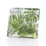 Abigails Palmetto Hand-Painted White Ceramic Square Serving Platter, 13-Inch thumbnail 1