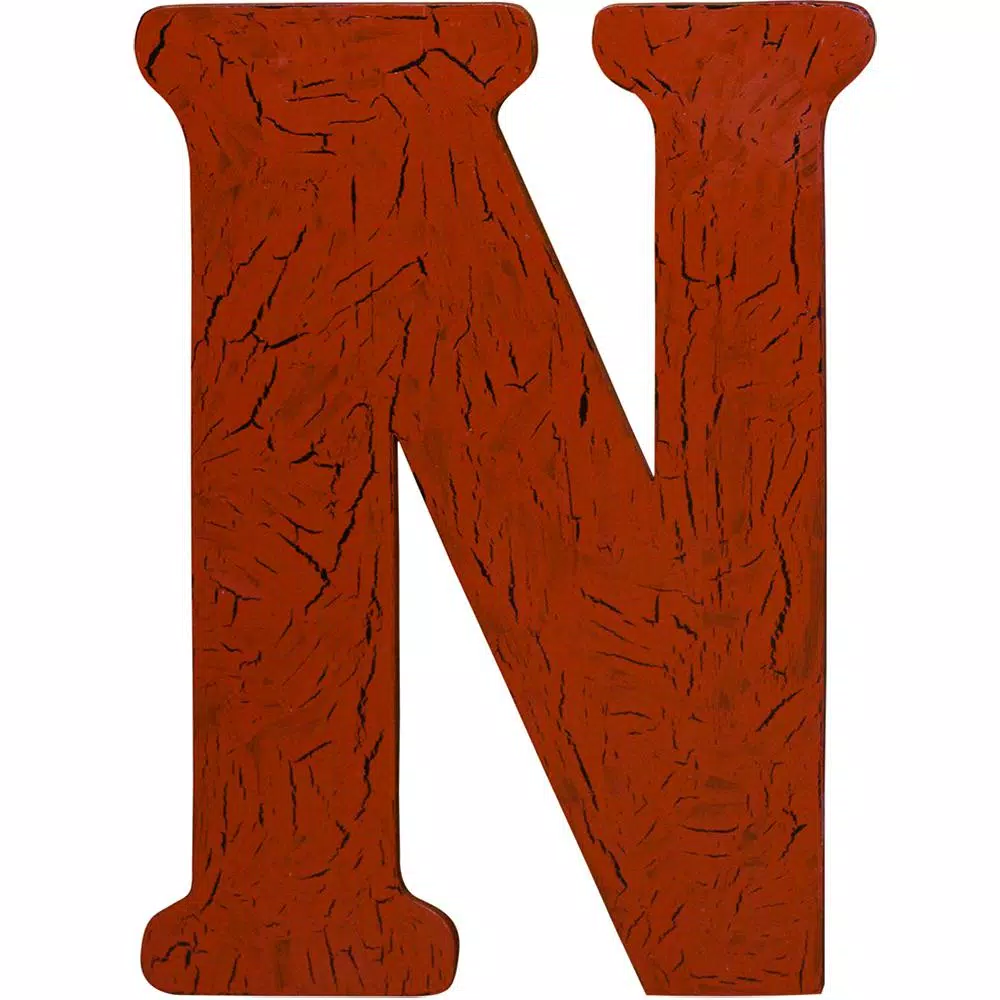 Jeff McWilliams Designs 15 in. Oversized Unfinished Wood Letter (N) - Industrial Style Wall Decor