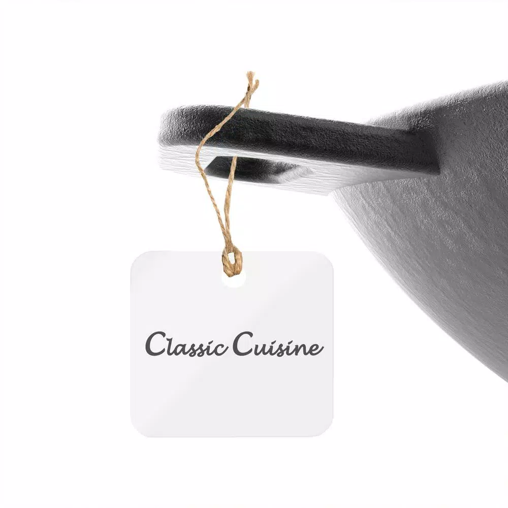Classic Cuisine 14 in. Pre-Seasoned Cast Iron Wok with Handles
