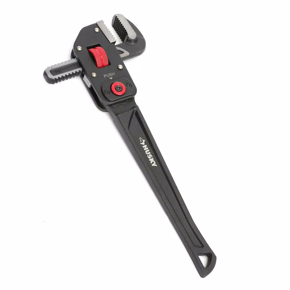 Husky 10 in. Multi-Angle Pipe Wrench with Flex-Head and Aluminum Body