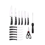 Farberware 15-Piece Triple Rivet Forged Knife Block Set with High Carbon Stainless Steel Blades thumbnail 2