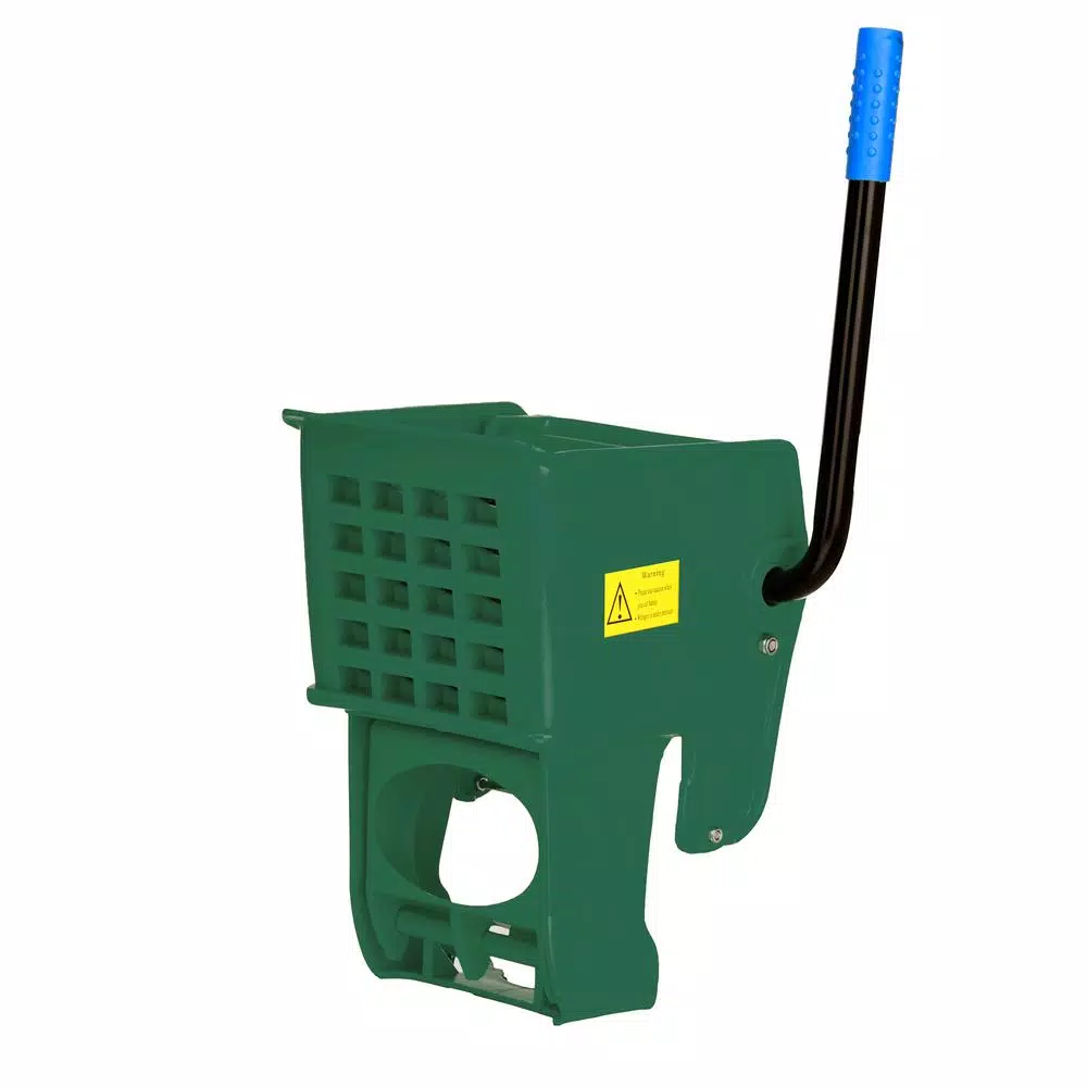 Alpine Industries 36 Qt. Mop Bucket with Side Press Wringer, Green