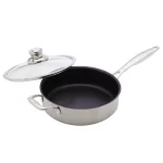 Swiss Diamond Classic Series 3.1 Qt. Cast Aluminum Nonstick Saute Pan with Glass Lid, Stainless Steel thumbnail 1