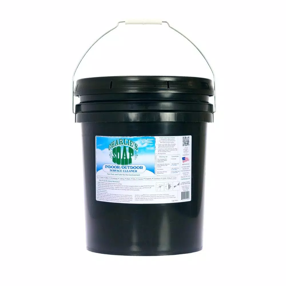 Charlie's Soap Indoor/Outdoor Heavy-Duty Concentrated Surface Cleaner, 5 Gallon