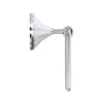 MODONA Flora Series C-Style Towel Ring, White Porcelain and Polished Chrome thumbnail 3